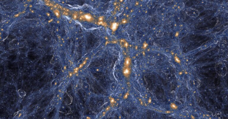 Космическая паутина, смоделированная в IllustrisTNG / © IllustrisTNG