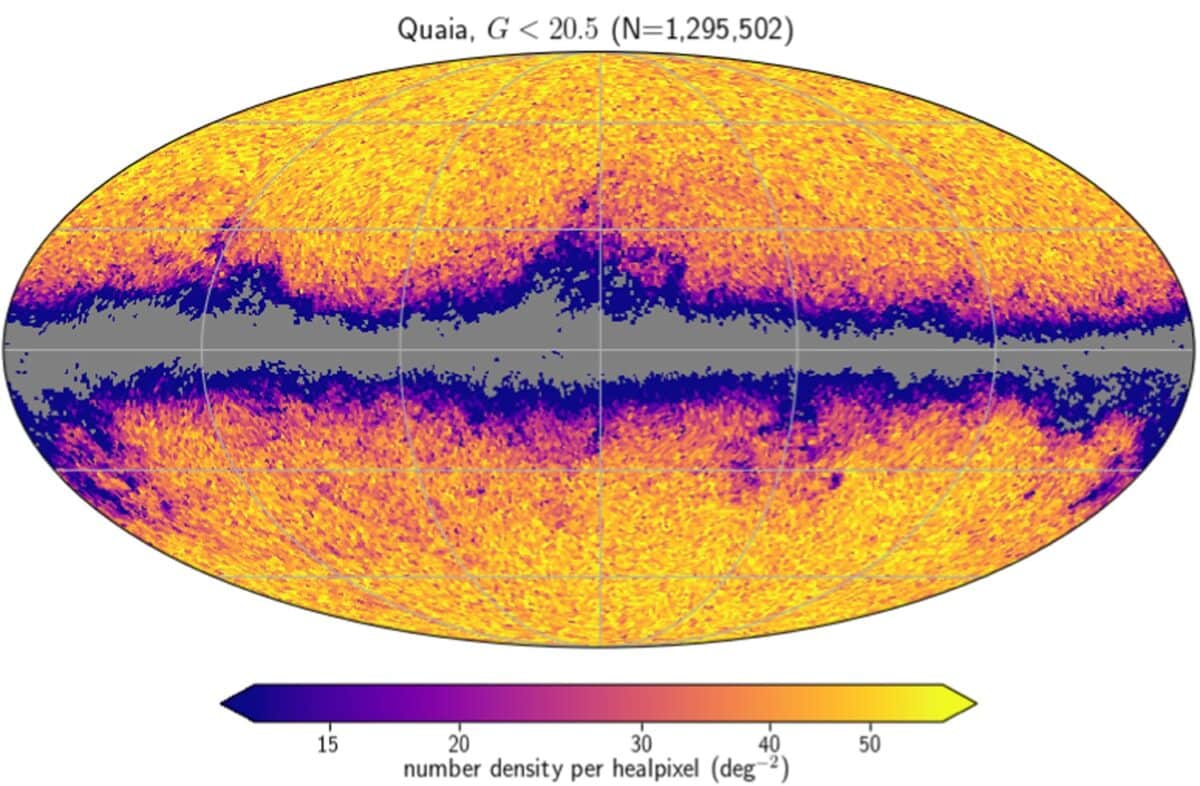 Карта кандидатов в квазары по каталогу Quaia / © K. Storey-Fisher et al. 2024