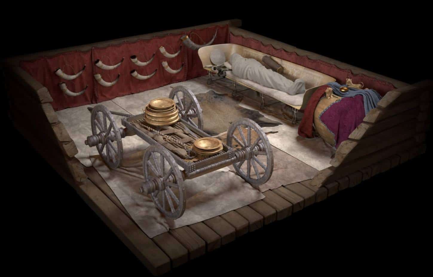 Реконструкция внутренней части  кургана Хохдорф, одного из двух самых богатых кельтских погребений в Европе / © Landesamt für Denkmalpflege im Regierungspräsidium Stuttgart, O. Braasch