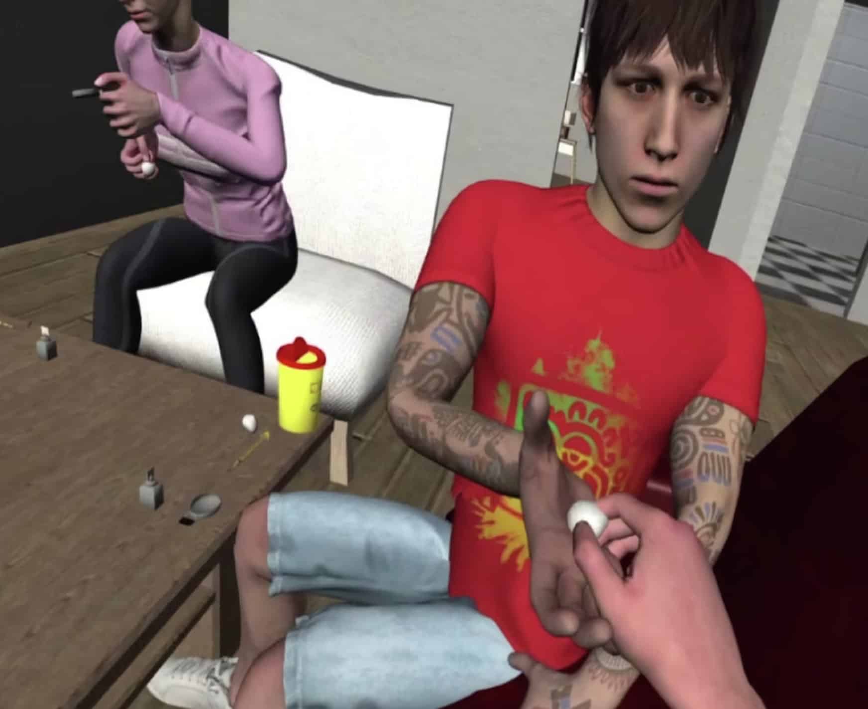 VR-инсценировка употребления наркотика / © Addictive Behaviors Reports, Thomas Lehoux et al.