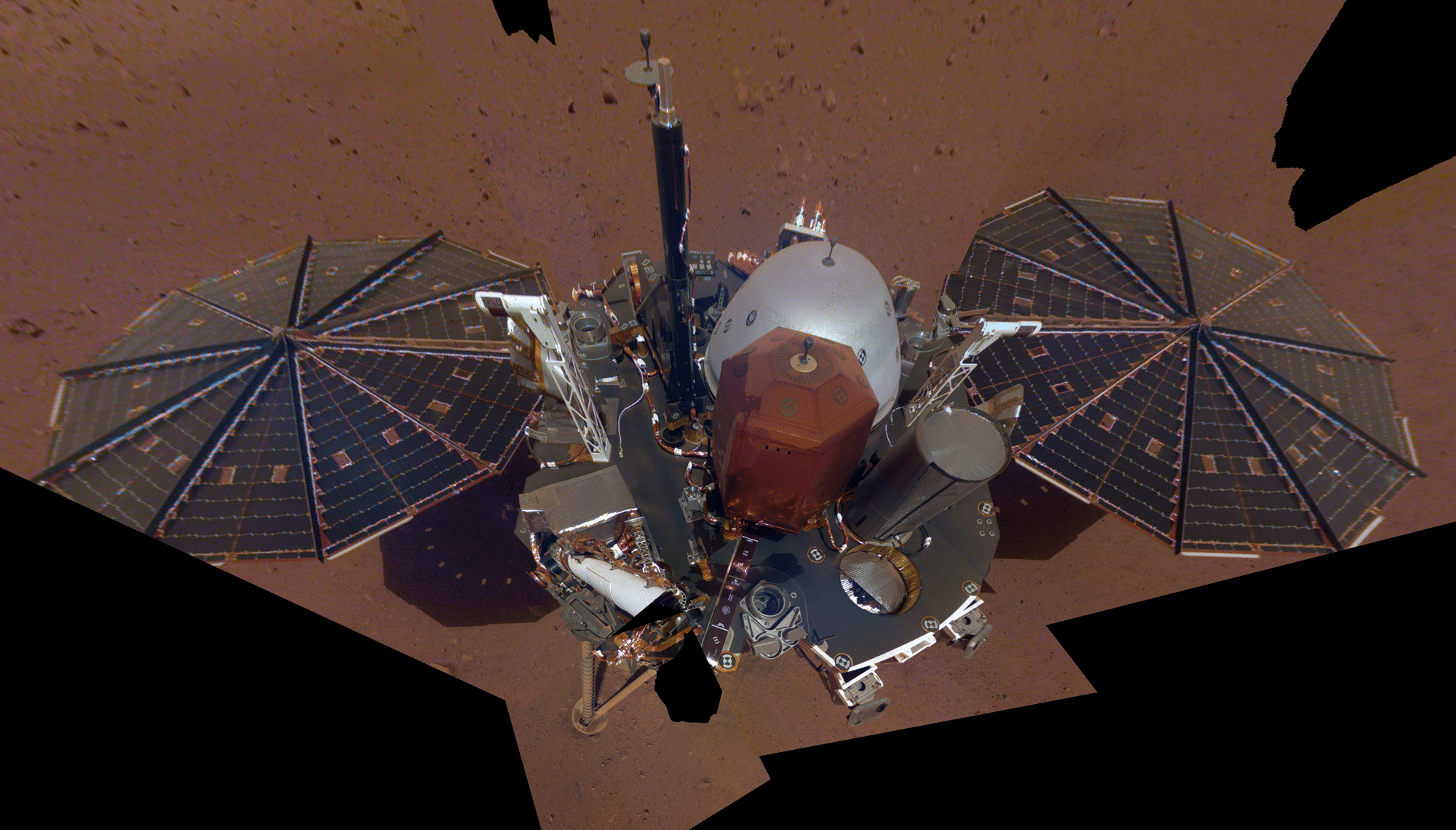 Первое селфи посадочного аппарата NASA InSight на Марсе, сделанное 6 декабря 2018 года / © NASA/JPL-Caltech