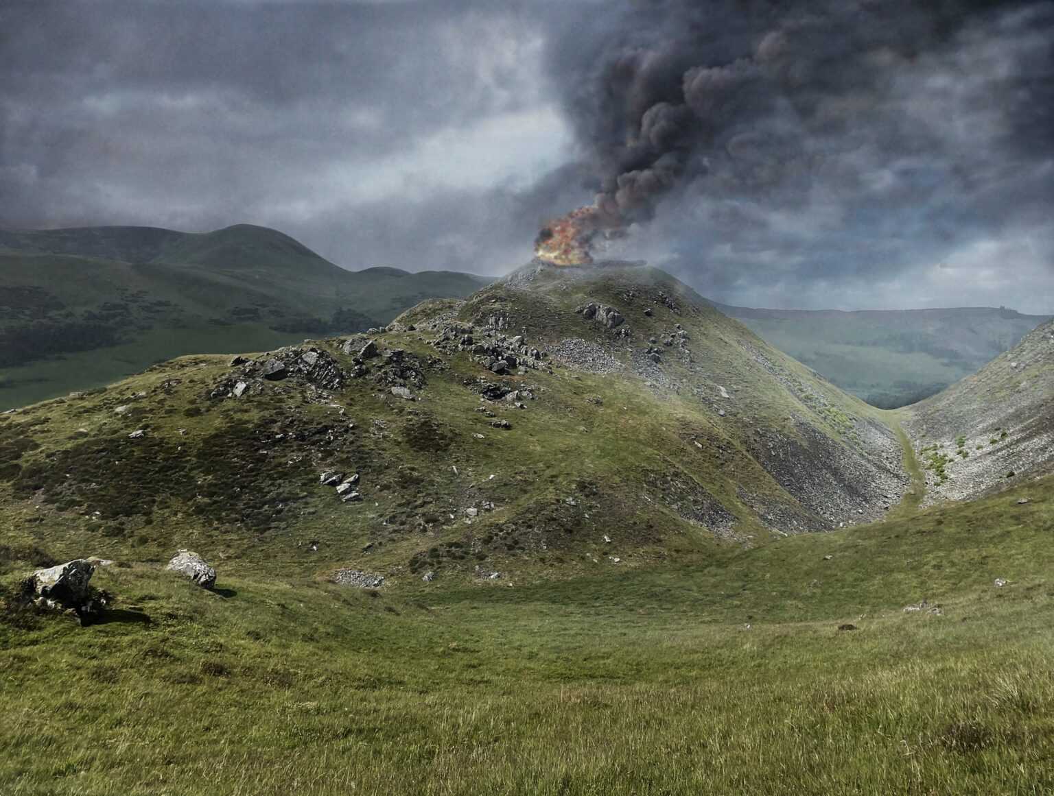 Реконструкция крепости железного века на холме Тиннис / © Chris Mitchell, GUARD Archaeology Ltd