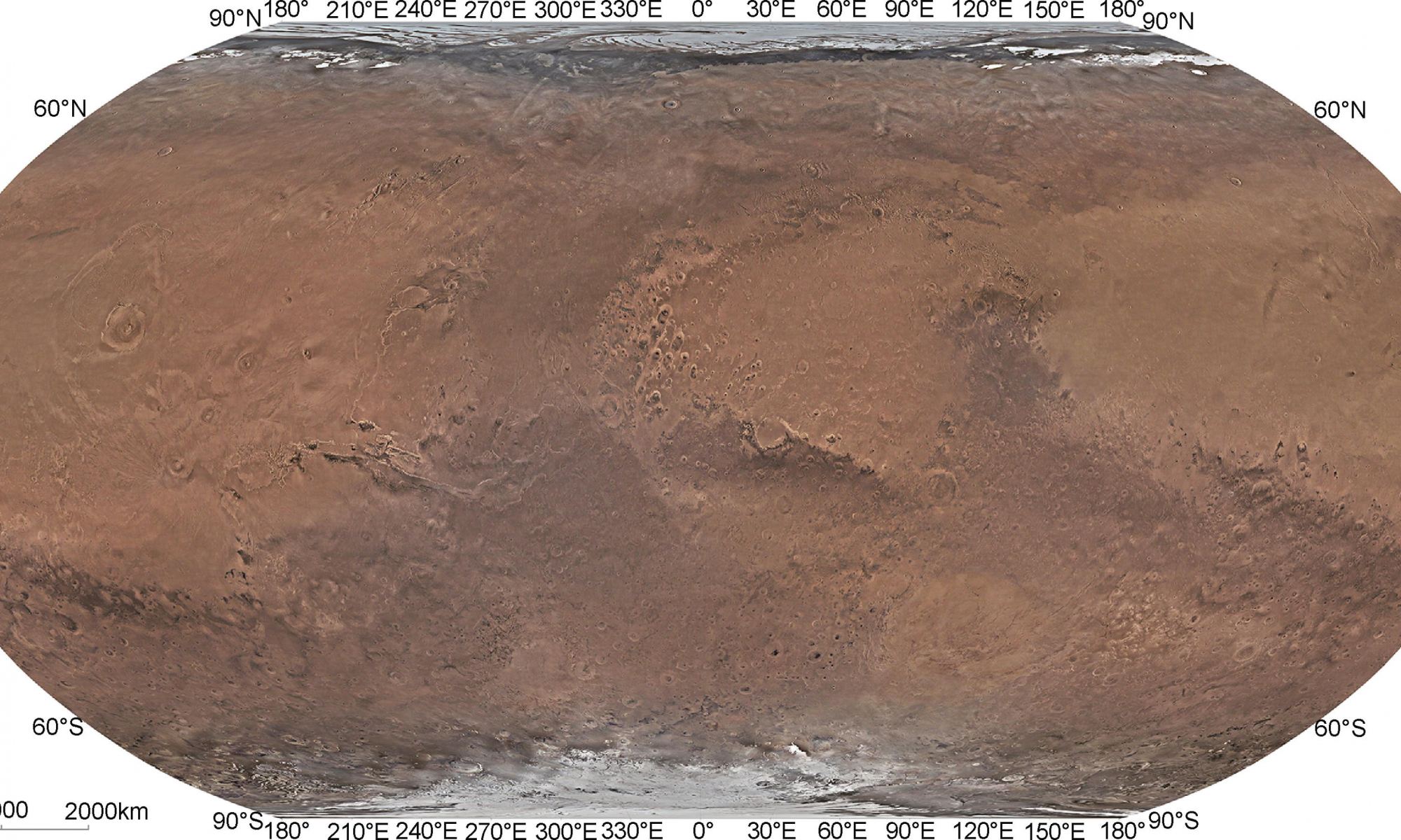 Первая детализированная цветная карта Красной планеты поможет будущим исследовательским миссиям / ©Science China Press