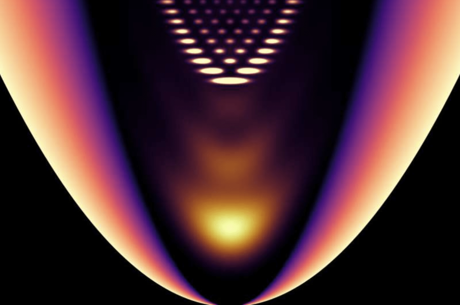 Полимеры, нанесенные на отражающую поверхность, удерживают фотонный газ в виде световой параболы / © University of Bonn