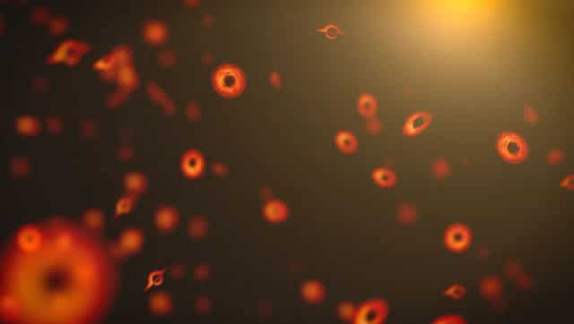 Первичные черные дыры в представлении художника