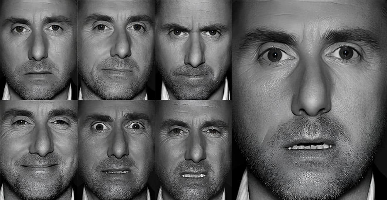 В сериале «Обмани меня» главный герой продемонстрировал базовые эмоции по первоначальной классификации Пола Экмана, а также нейтральное выражение лица / © Fox