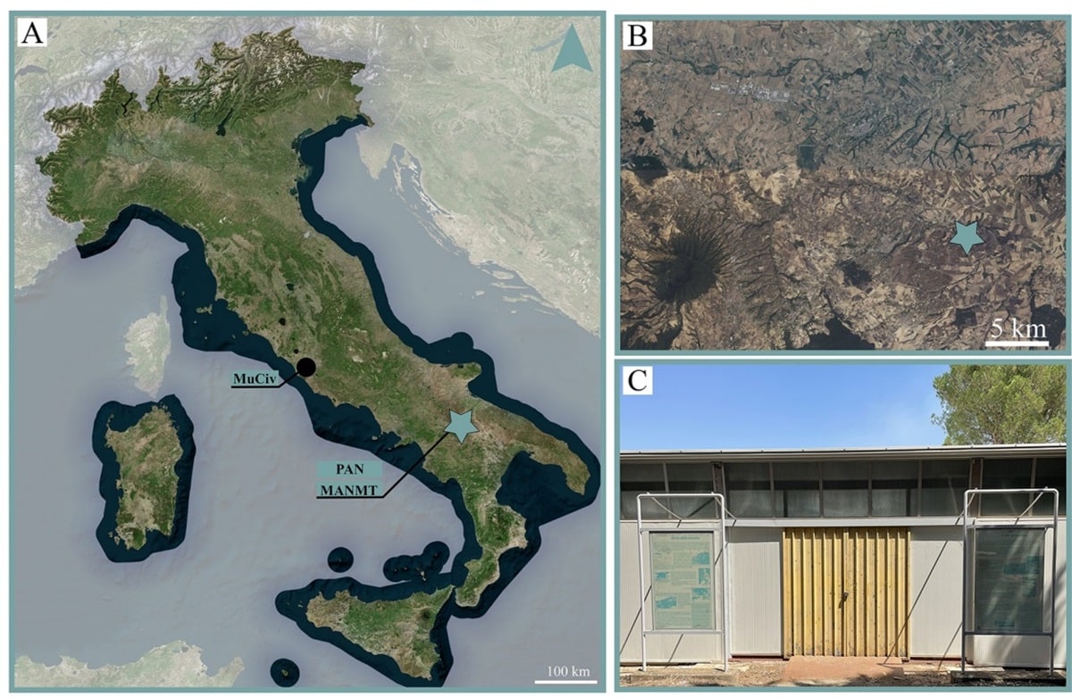 Расположение археологического памятника Нотарчирико в Италии (отмечен звездочкой) / © Mecozzi et al., 2024, PLOS ONE, CC-BY 4.0 (https://creativecommons.org/licenses/by/4.0/)