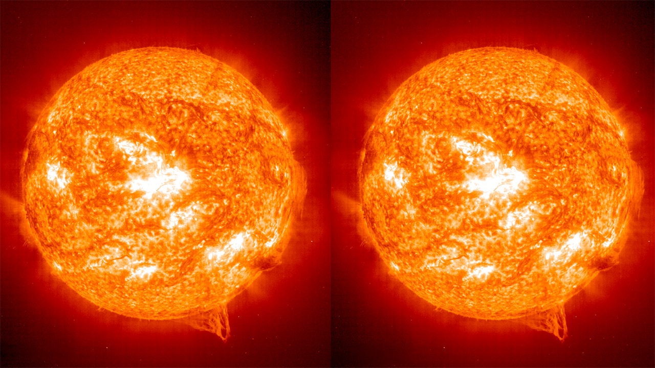 Изображение солнечной атмосферы, полученное с помощью космического телескопа SOHO / ©  SOHO instrument consortium