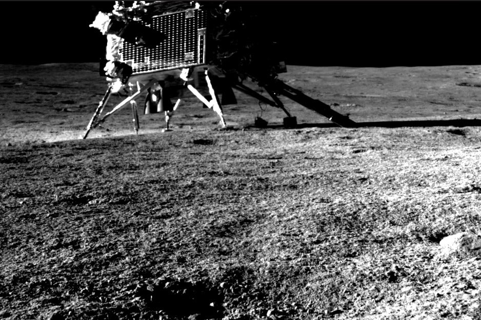 Модуль «Викрам» с зондом ChaSTE для измерения температуры грунта / © ISRO (Indian Space Research Organisation)