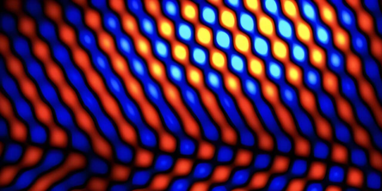 Пространственная модуляция сверхпроводящей щели, измеренная с помощью сканирующего туннельного микроскопа / © Lingyuan Kong