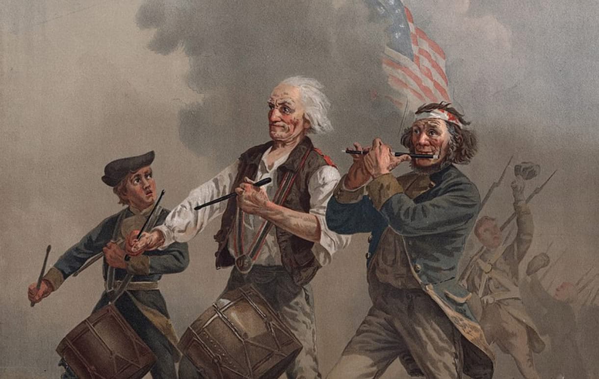 Картина «Дух 76-го» художника Арчибальда Уилларда (другое название — «Янки Дудль»), одно из наиболее известных полотен об эпохе Войны за независимость в США / © Wikimedia Commons