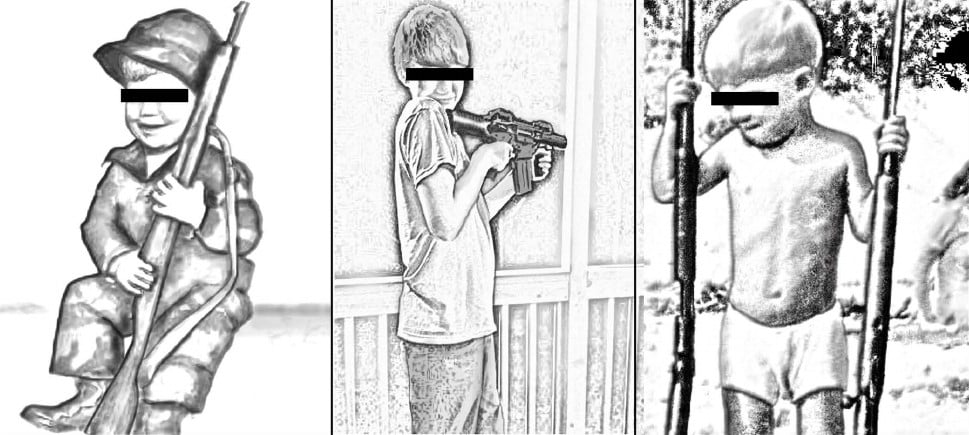Детские фотографии трех школьных стрелков, рассмотренных в исследовании / © Nassauer, 2025, PLOS One