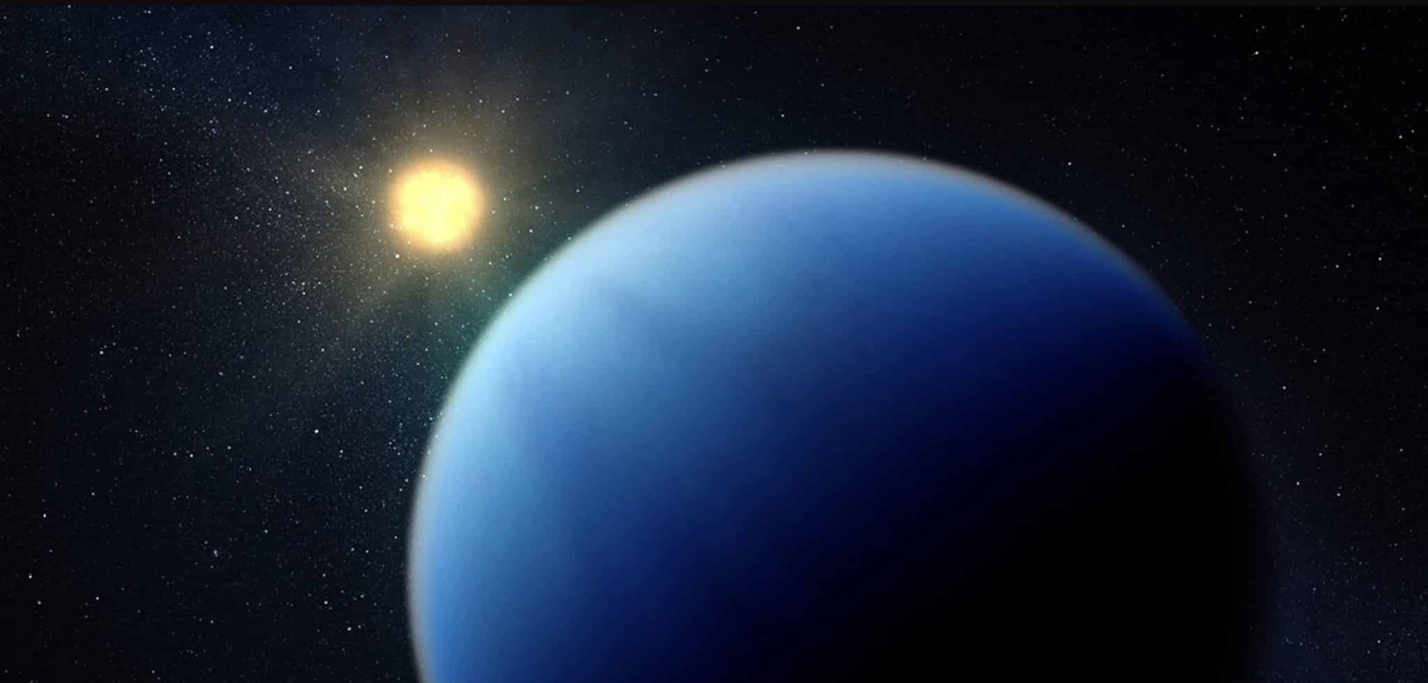 Экзопланета TOI-421 b, обращающаяся вокруг солнцеподобной звезды, в представлении художника / © NASA, ESA, CSA, Dani Player (STScI)