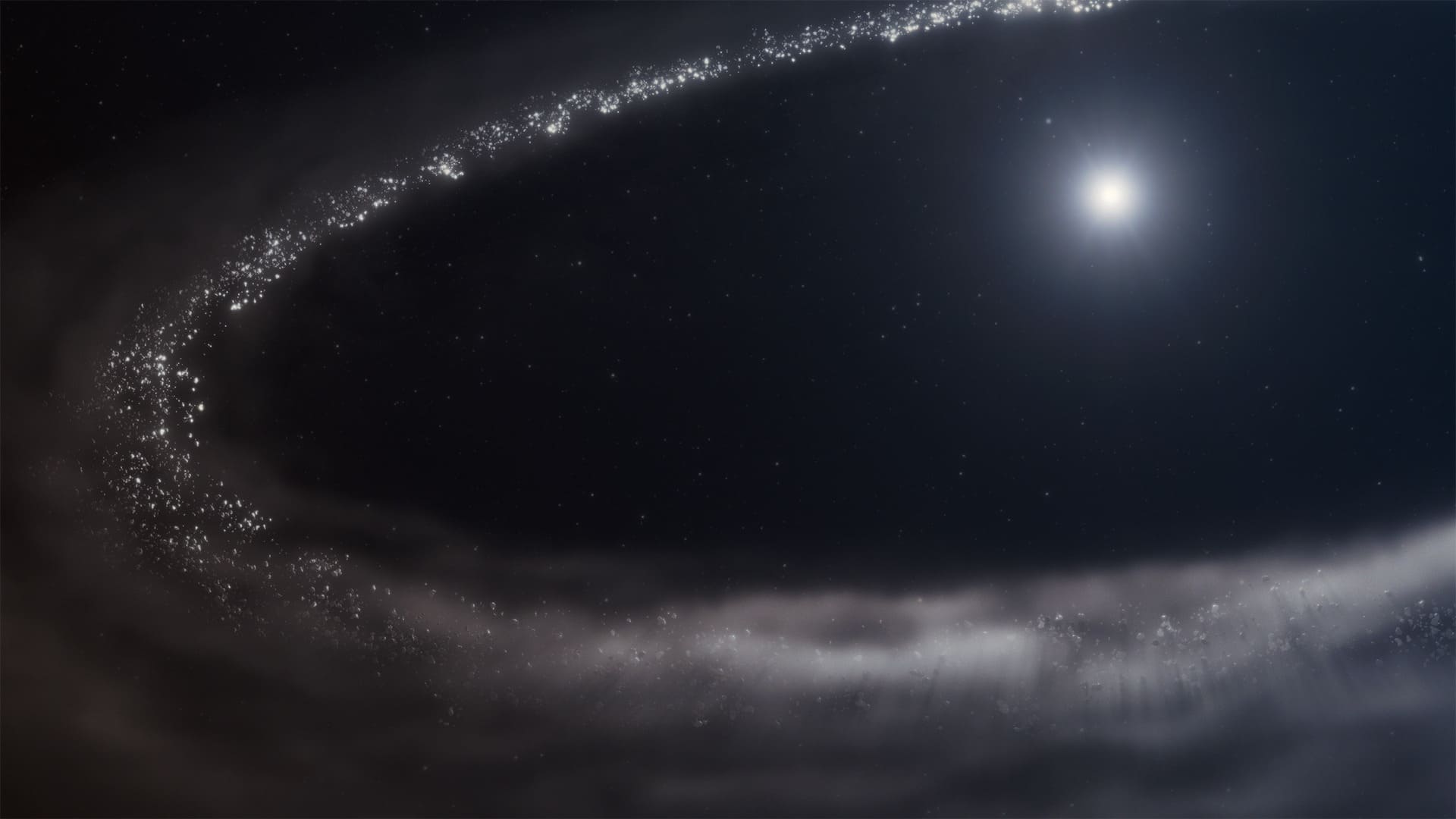 Остаточный диск в молодой системе HD 181327 в представлении художника / © NASA, ESA, CSA, STScI, Ralf Crawford (STScI)