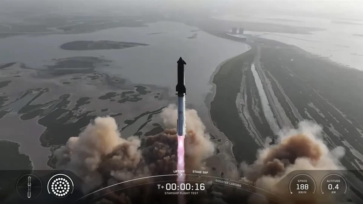 Starship во время запуска 28 мая (27 мая по техасскому времени) / © SpaceX