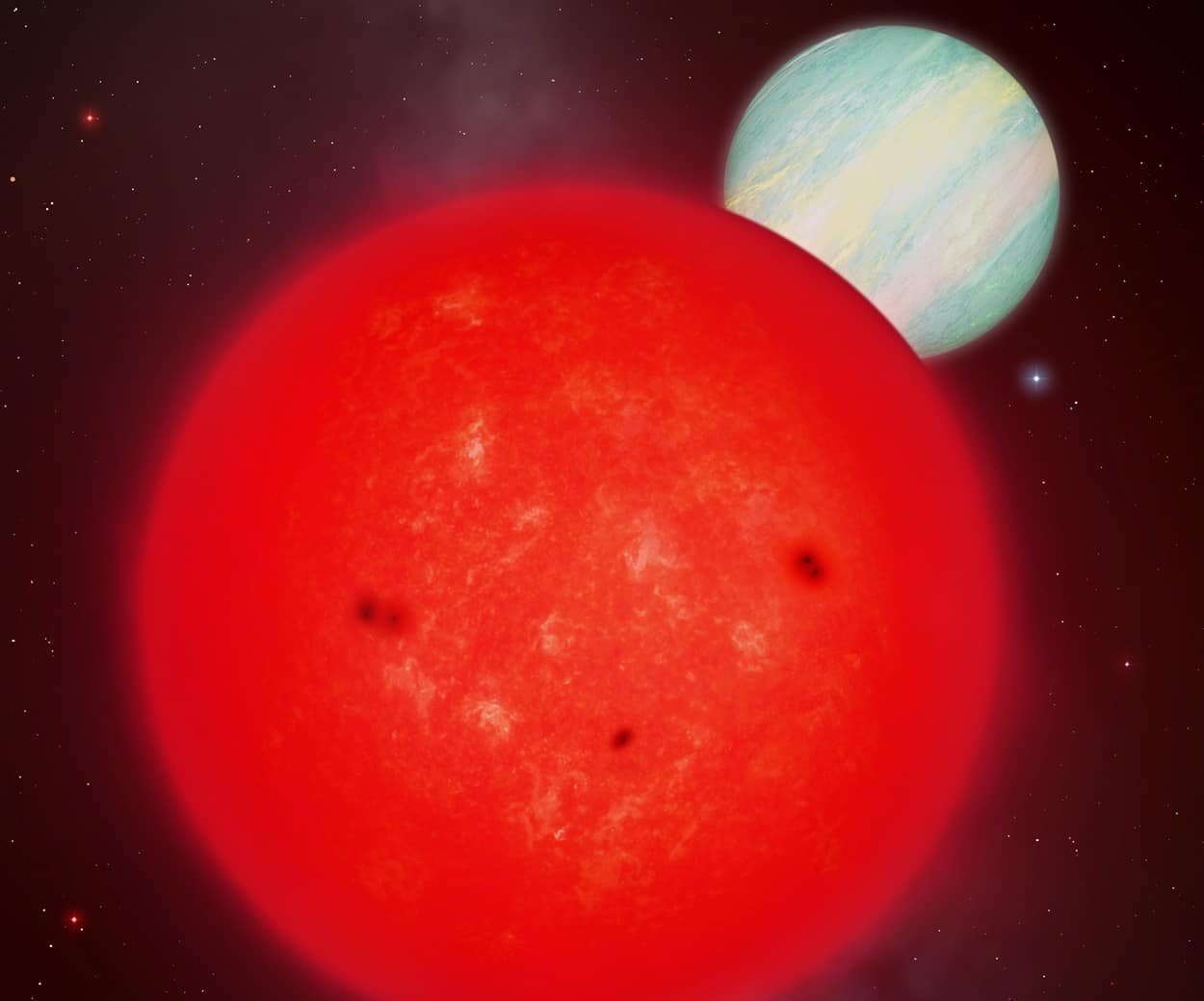 Планетная система TOI-6894 в представлении художника / © University of Warwick, Mark Garlick