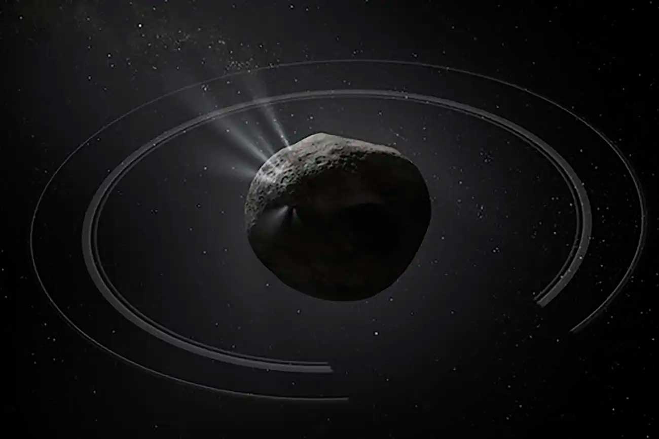 Система колец Хирона в представлении художника / © Dan Durda