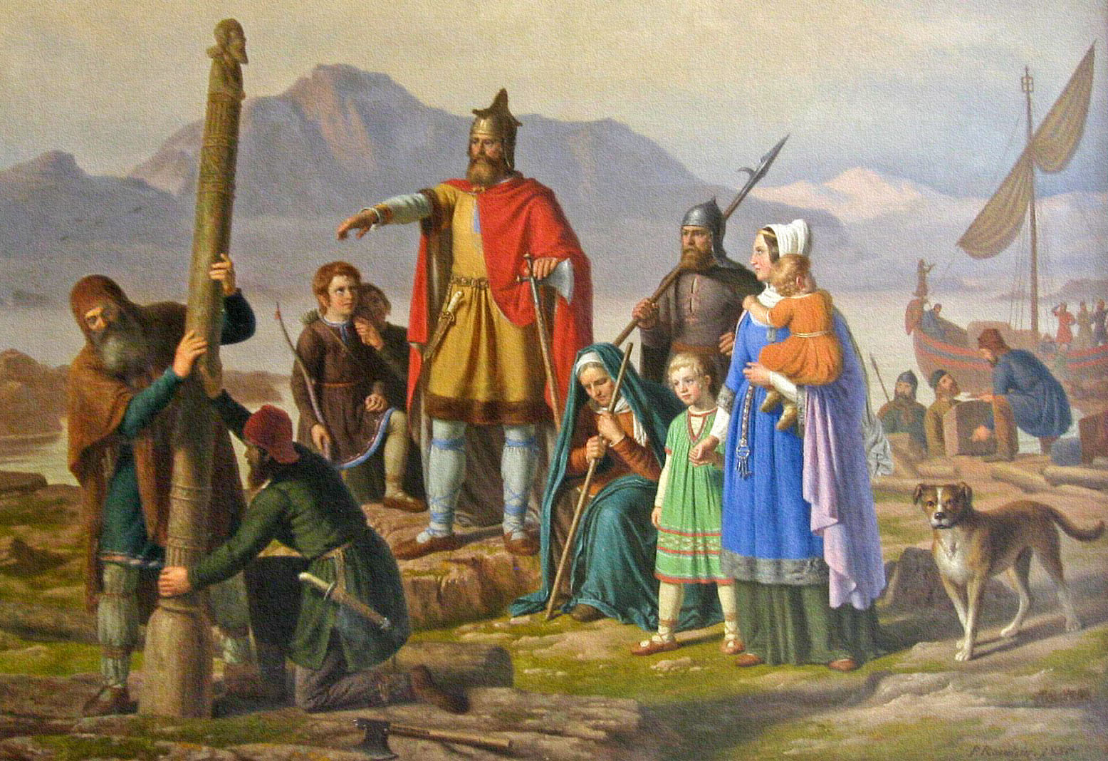 В исторических источниках утверждается, что Ингольв Арнарсон был первым норвежцем в Исландии, прибывшим на остров в 870-х годах. Однако авторы нового исследования считают, что это ошибочное мнение / © Public domain