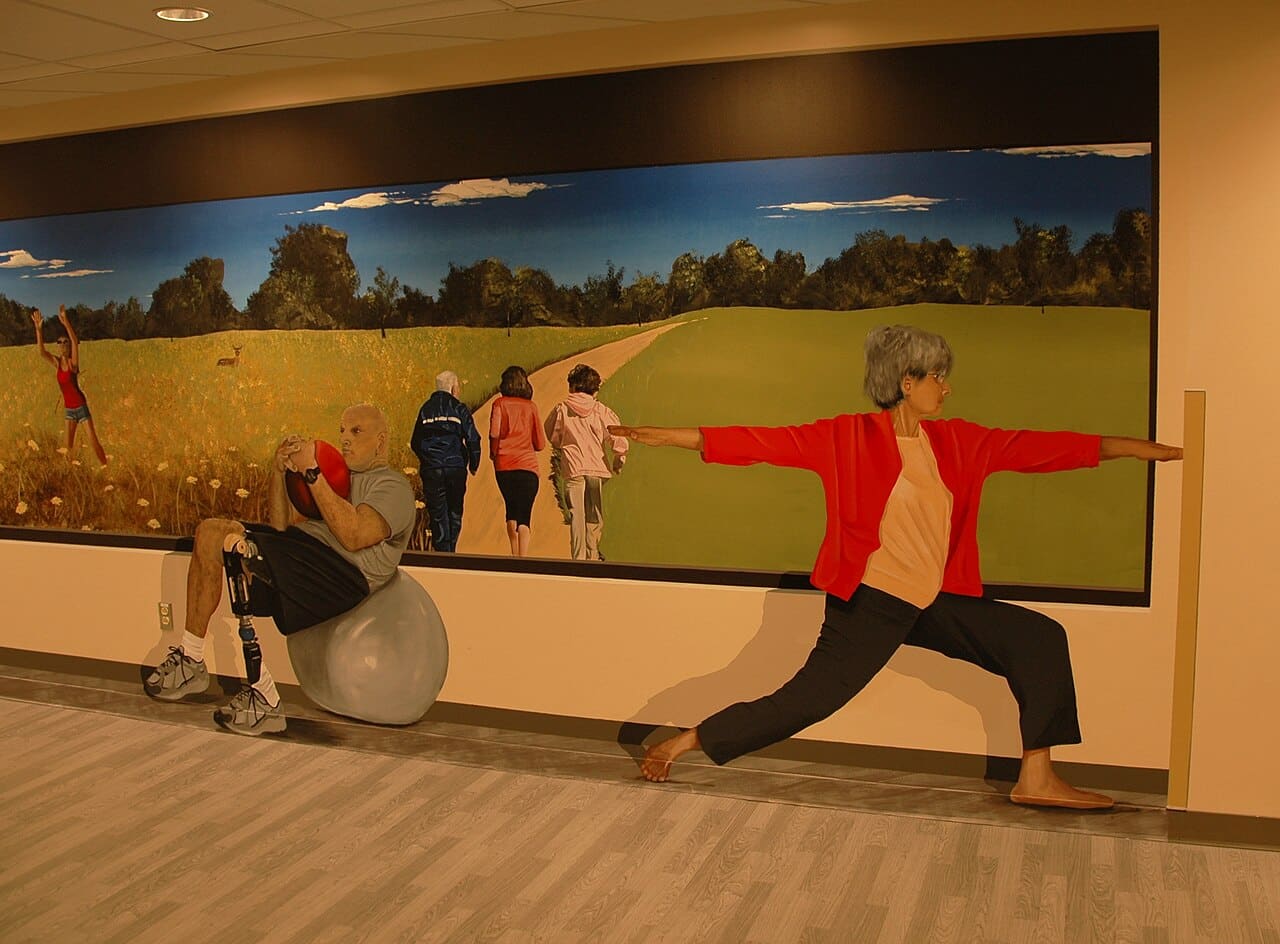 Отделение кардиореабилитации в больнице Уильямсона, город Франклин США / © muralsandmore