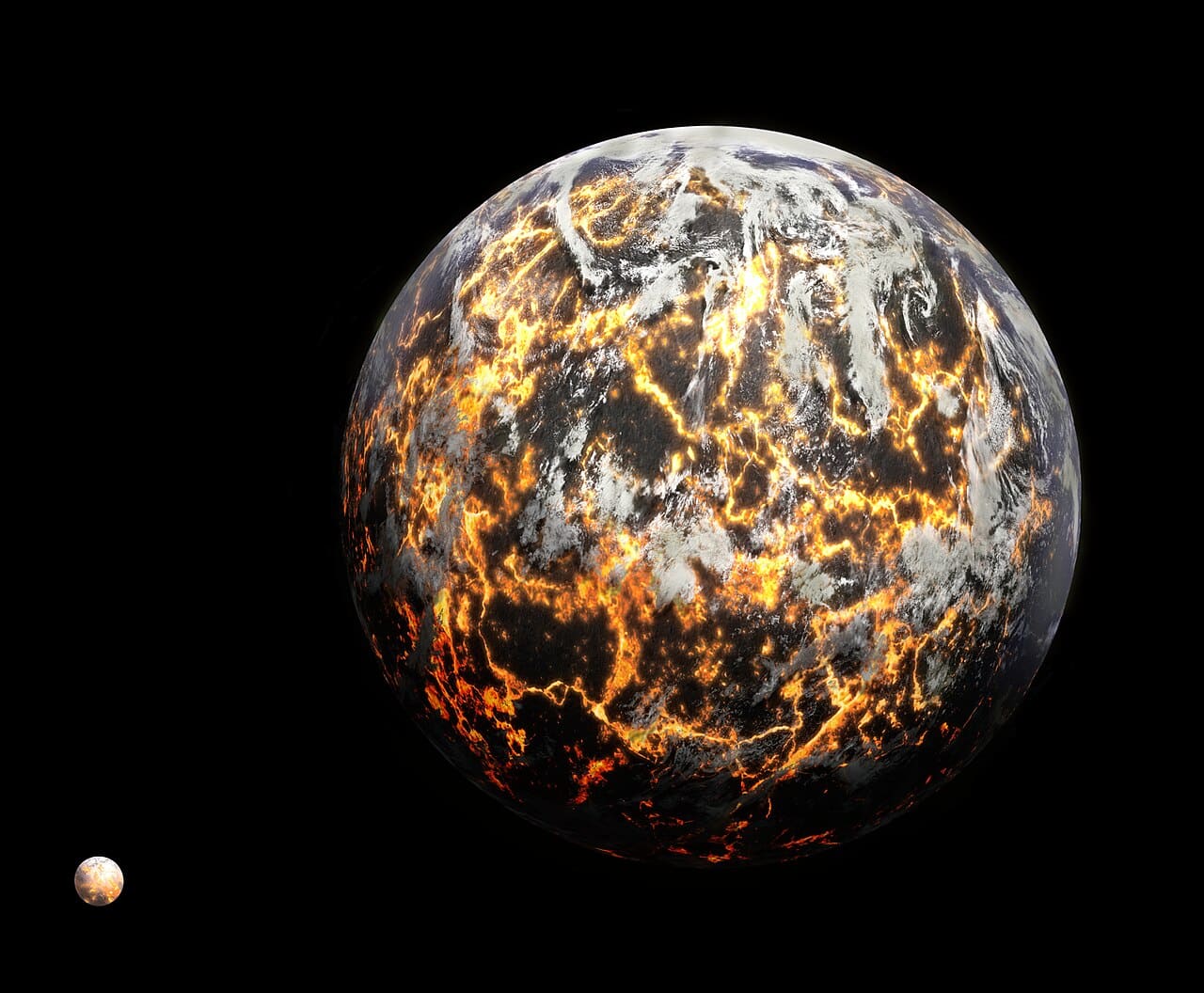 Представление о том, что древняя Земля была покрыта лавовым океаном, а затем воду на нее принесли кометы, получило еще один довольно значимый удар / © Wikimedia Commons