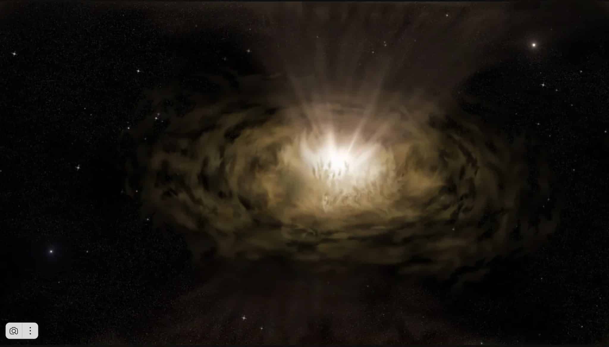 Окутанный пылью центр галактики в представлении художника / © Peter Z. Harrington