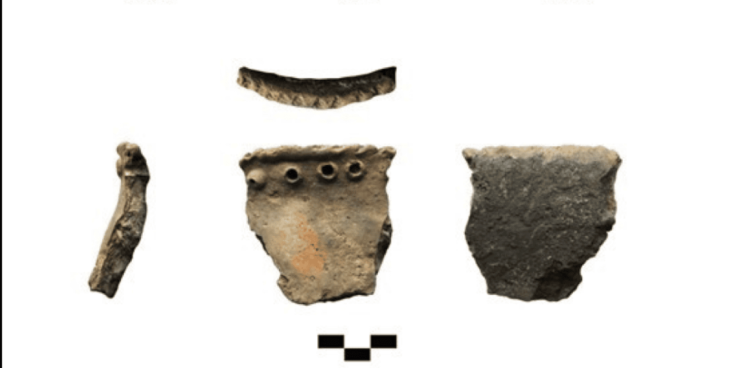 Пример исследованного керамического горшка  с сохранившимися следами пищи  / © PLOS One