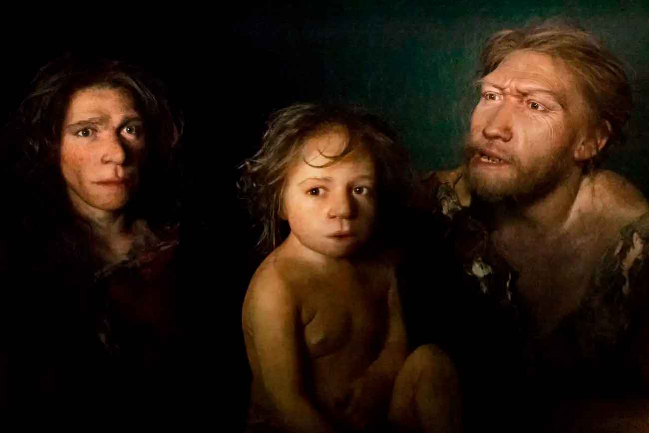 Семья неандертальцев в представлении художника / © Science photo library, P.PLAILLY, E.DAYNES