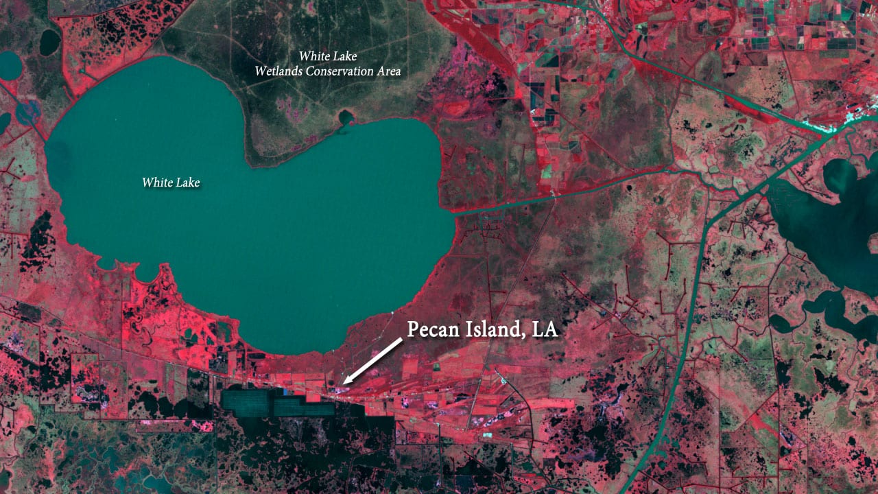 Остров Пекан, спутниковый снимок / © NASA, USGS
